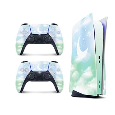 Imagem de PS5 Moon clouds Skin for PlayStation 5 Console and 2 Controllers, Vinyl 3M Decal Stickers Full wrap Cover (Disk Edition)