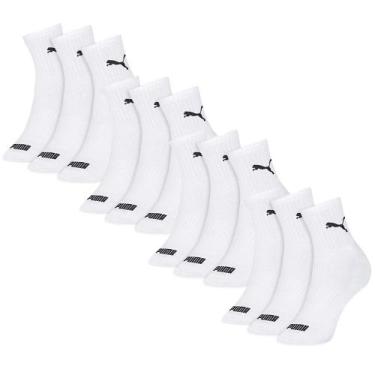 Imagem de Kit Com 12 Pares Meia Esportiva Masculina Cano Médio - Selene, 34 a 39