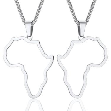 Imagem de ChainsProMax Colar masculino do continente africano ajustável, joia do mapa da África, aço inoxidável 316L/banhado a ouro (enviar caixa de presente), não conhecido