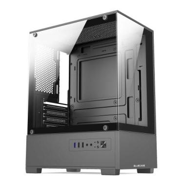 Imagem de Gabinete Gamer Hit Cinza Lateral e Frontal Vidro Temperado BG-054 Blue