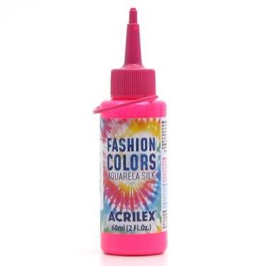 Imagem de Tinta Fashion Colors Aquarela Silk Fluorescente 60ml - Acrilex, 112 PI
