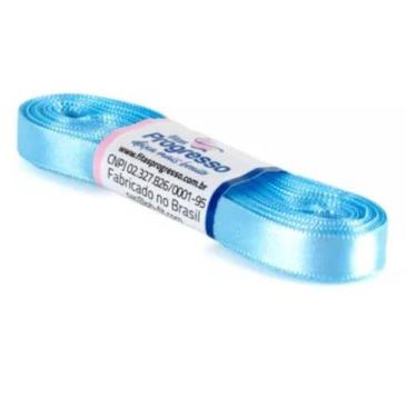 Imagem de Fita de Cetim Progresso 10mm nº2 - 10m Cor 212 Azul Bebê - 01 unidade 
