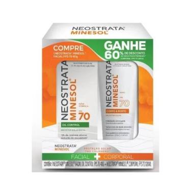 Imagem de Kit Protetor Solar Facial Neostrata Minesol Oil Control FPS70 40g + Pr
