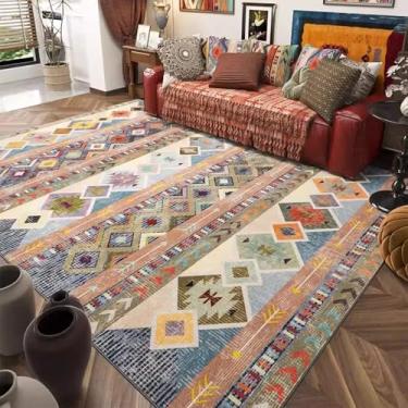 Imagem de Tapete para sala de estar Retro Floral Abstrato Grande Área Tapete Decoração para casa Pastoral Estilo étnico Quarto Tapete, CC203, QD, 300x400CM