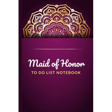 Imagem de Maid of Honor To Do List Notebook: Purple Gold Mandala - Decorative Indian Art Theme/Checklist Planner/Event Planning Journal/Wedding Gift For Maid of Honor from Bride/Cute Card Alternative