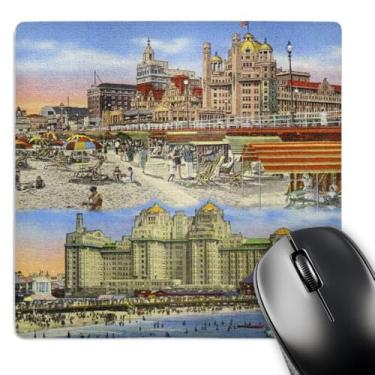 Imagem de 3dRose Mouse pad LLC 20 x 20 x 0,63 cm, bandeja de praia e hotel Atlantic City (mp_47334_1)