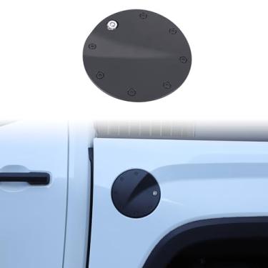 Imagem de Tampa de reposição para tanque de combustível para carro, tampa de bloqueio antirroubo compatível com Toyot@ Tundra 2022-2025 Tampa de porta de tanque de gás com trava, acessórios de tampa de