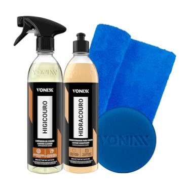 Imagem de Kit Limpeza e Hidratação Para Couro Higicouro + Hidracouro 500ml Vonixx