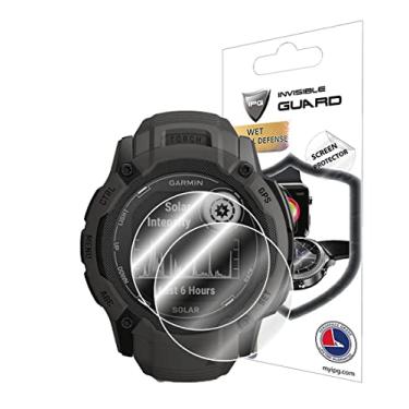 Imagem de IPG Protetor de tela para smartwatch Garmin Instinct 2X Solar, GPS (2 unidades) Película transparente ultra HD invisível, antiarranhões, suave, autorreparadora, sem bolhas, para 2 unidades solares