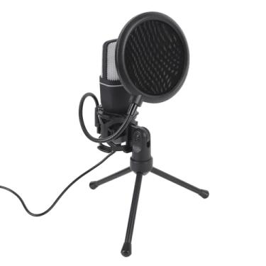 Imagem de Microfone USB para PC para Jogos, Microfone Condensador de Podcast Com Filtro Pop e Suporte para tripé, Redução de Ruído, Microfone de Computador RGB para Jogos, Chamadas de