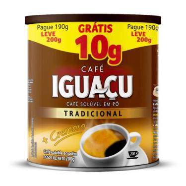 Imagem de Café Tradicional Iguaçu 200G, Café Solúvel Em Pó Tradicional, Sabor Su