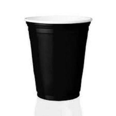 Imagem de Copo Americano 400ml Preto Black Cup Beer Pong - 25 Unid - Trik Trik