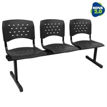 Imagem de Longarina 3 lugares WP Plus De Plástico Polipropileno LG flex Reforçad