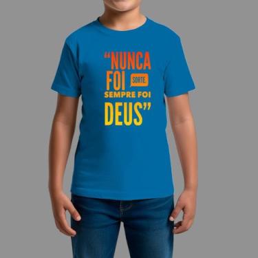 Imagem de Camisetas Infatil Básica Masculina Moda Cristã Gola Redonda Nunca Foi 