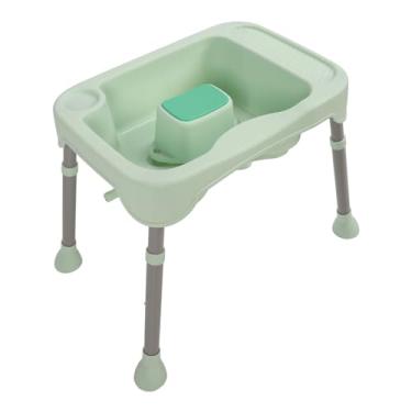 Imagem de Lavatório de cabelo de alto conforto para lavatório de cabelo versátil acamado para banho, lavagem dos pés, branco (verde)