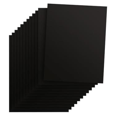 Imagem de Hygloss Cartolina preta - 21 x 28 cm, 50 folhas, 29,5 kg/176 gsm, resistente ao desbotamento, sem ácido, cartão de papel colorido
