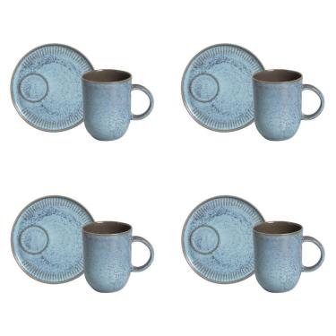 Imagem de Conjunto De Canecas Com Pires 04 Peças Linhas Breeze Porto Brasil