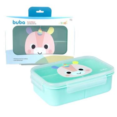 Imagem de Pote Lunchbox Unicórnio Hermético Com Divisórias 1000Ml 19721 - Buba