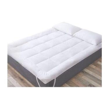 Imagem de Protetor De Colchão Pillow Top Branco 400 fios Apropriado para a sala das crianças, o quarto e a outra cena, trazem a experiência do sono da qualidade(CASAL PADRÃO)