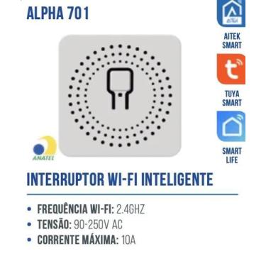 Imagem de Mini Interruptor Wifi Inteligente 1 Canal App Tuya Alpha701 Aitek