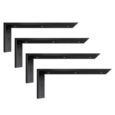 Imagem de Walwe Suporte De Bancada 20 Polegadas 4 Unidades Granito X 8 2 1/2 Prateleira Para Serviços Pesados Em L Corbels Lareira Bancadas Madeira/Qu