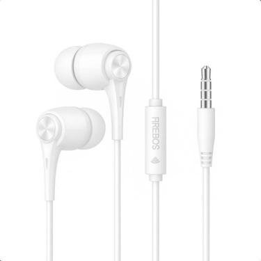 Imagem de Fone De Ouvido Com Fio Microfone P2 Celular Intra-auricular Cor Branco