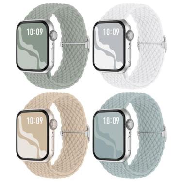Imagem de A pulseira de relógio Suitisbest trançada e elástica Solo Loop Nylon