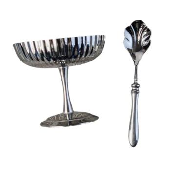 Imagem de Ｂｅｓｇａ Iceless aço de aço Creme de iogurte xícara de sundae tigela foto suporte alto de vidro de haste com colher para aniversários pub, Tipo de Faixa