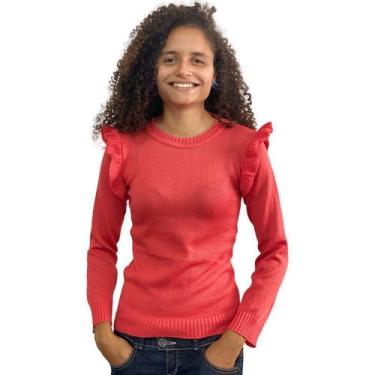 Imagem de Blusa Feminina Tricot Lã Grossa Ampla De Frio Inverno 484 - Deeyaa, U,