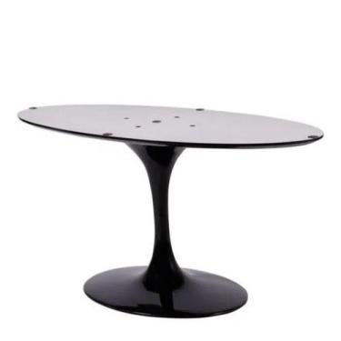 Imagem de Base de Mesa de Jantar Saarinen Oval Para Tampo de 160x90 Cm Preta - M