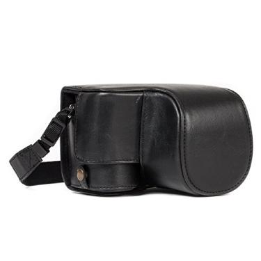 Imagem de MegaGear Ever Ready Capa de couro para câmera compatível com Sony Alpha A6500 (16-50 mm), Preto