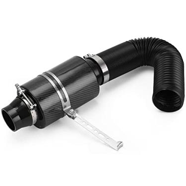 Imagem de PTNHZ Universal Racing Kit de indução de alimentação a frio de fibra de carbono kit de entrada de ar caixa de filtro de ar sem ventilador