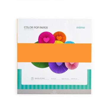 Imagem de Papel Color Pop Laranja Fluorescente Mimo - 30,5 x 30,5 cm - 180 g - 2