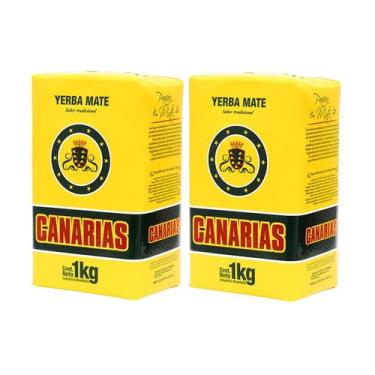 Imagem de 2 Erva Mate Chimarrão CANARIAS TRADICIONAL Uruguaia 1KG - Canárias