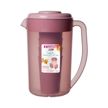 Imagem de Sanremo - Conjunto de Jarra Plástica de 2 Litros e 4 Copos Plástico de 270ml, Linha Vac Freezer