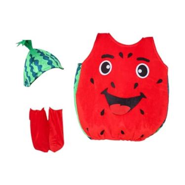 Imagem de simhoa Fantasia infantil de melancia, fantasia de fruta para festas temáticas de carnaval, dramatização, S
