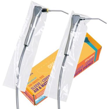 Imagem de LA MIERE Clear 500 Por Caixa, 2,5" X 10" - Manga Para Seringa De Ar E Água, Com Abertura Pré-Cortada, Seringas 3 Vias (Transparente, 500/Caixa)