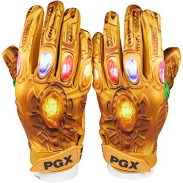 Imagem de Primal Gloves Luvas De Futebol Americano Pgx Power Stones Para Recebedores - Confortáveis, Leves, Super Aderentes, Adequadas Adultos E Jovens, Flexíveis (Dourada, Pequena)