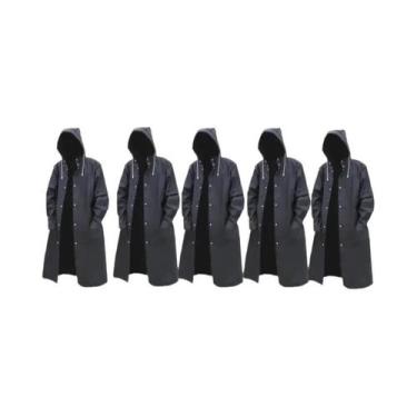 Imagem de Jaqueta De Chuva Longa Com Capuz Impermeável plus Size Unissex, Poncho