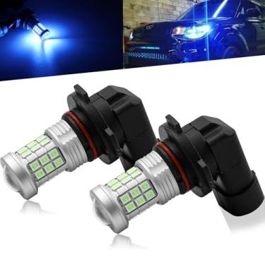 Imagem de KISLED Lâmpadas De Led Para Faróis Neblina H10 9145, Super Brilhantes, 3000Lm, Alta Potência, 2835 Chips, Com Lente Projetor, Substituição Carros E Caminhões, Azul Gelo