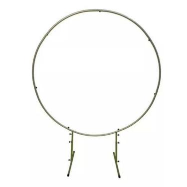 Imagem de Arco Suporte Para Painel De Festa Ferro Desmontável 1,5 X 1,5 Redondo Decoração(prata)