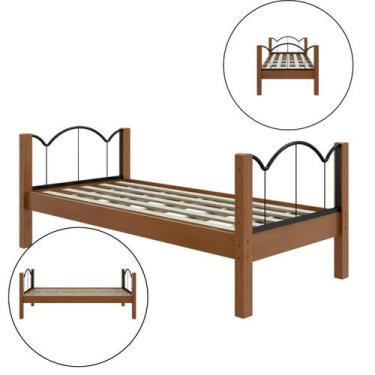 Imagem de Cama Solteiro Aço Vintage Nature Estilo Retrô - Lion Loja, nature