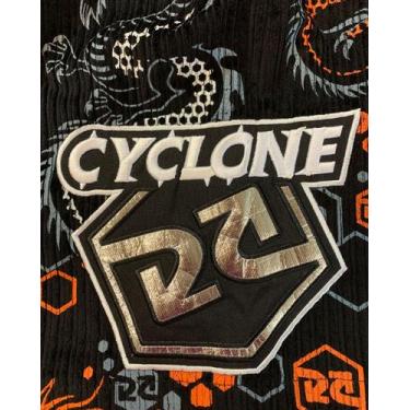 Imagem de Bermuda Cyclone Veludo Future Dragon, Preto, Laranja, P