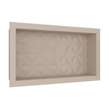 Imagem de Nicho Para Banheiro em Mármore Sintético Texturizado 60x30 Bege - Cozimax