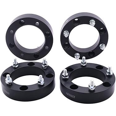 Imagem de VLAOSCHI Adaptadores de roda quadriciclo forjados 4x137 a 4x156 preto 1,5 polegadas com pinos de 12 x 1,5 compatível com Kawasaki Can-Am Bombardier 4 terminais 4/137 a 4/156 para Outlander Commander
