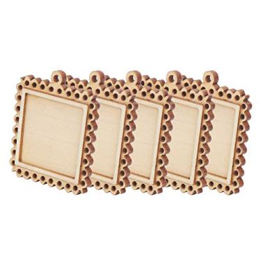 Imagem de Ymiko Bandejas de Base de Concavidade de Madeira, Cenário de Retângulo de Madeira Com Estoque Em Branco 5pcs de Madeira Retângulo de Madeira Pendente Bandeja Pequena Bandeja de Teclado de Moldura de Madeira de Madeira