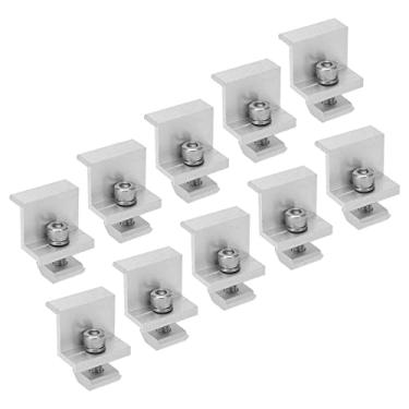 Imagem de Grampos de Extremidade do Trilho Solar, Clipes de Montagem do Suporte Z de Alumínio Com Barcos de Reboques de 10pcs para Trailers, Parede de Iates, Material Anodizado Al6005 T5 para Conexão Firme