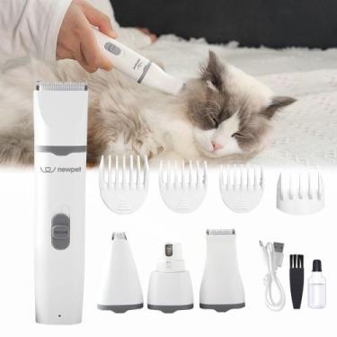 Imagem de Máquina de Tosa Cachorro Cães Gatos Pet Acessórios Completos para Área