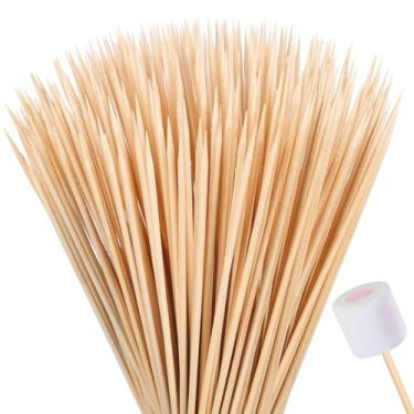 Imagem de WSICSE 70 Palitos De Assar Marshmallow, 30" Para Fogueira, Espetos Bambu Com 5Mm Espessura, Assador Smores, Churrasco, Casamentos E Estacas Plantas