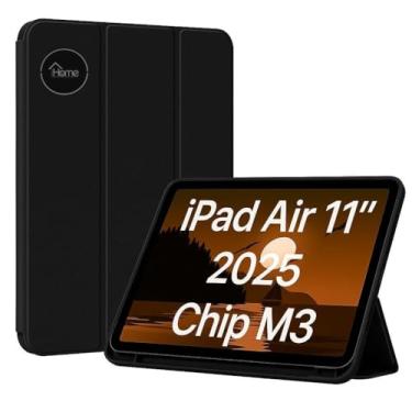 Imagem de Capa Case PREMIUM para iPad Air 11 Polegadas M3/M2 (2025/2024), iPad Air 5/4 (10,9 Polegadas, Modelo 2022/2020) - Anti Impacto com função sleep e suporte para Apple Pencil (Preto)
